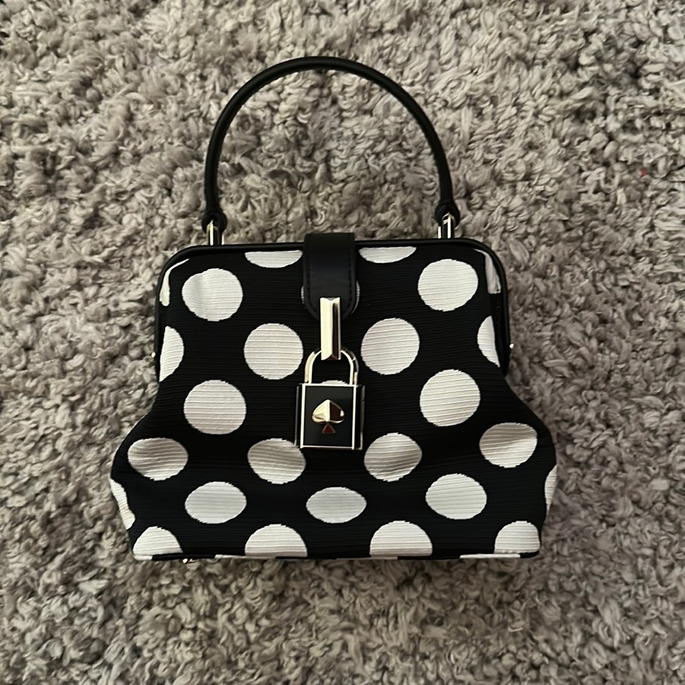 Kate Spade Black and White Dotted Purse